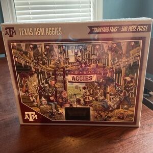Texas A&M Aggies Barnyard Fans 500pc Puzzle New